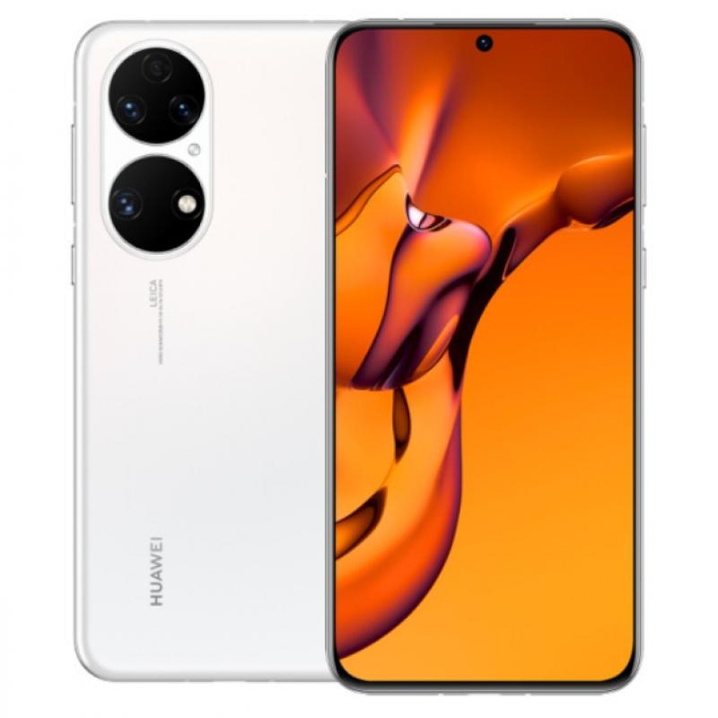 HUAWEI P50 骁龙888 4G全网通 原色双影像单元 HarmonyOS 2 万象双环设计 雪域白华为手机